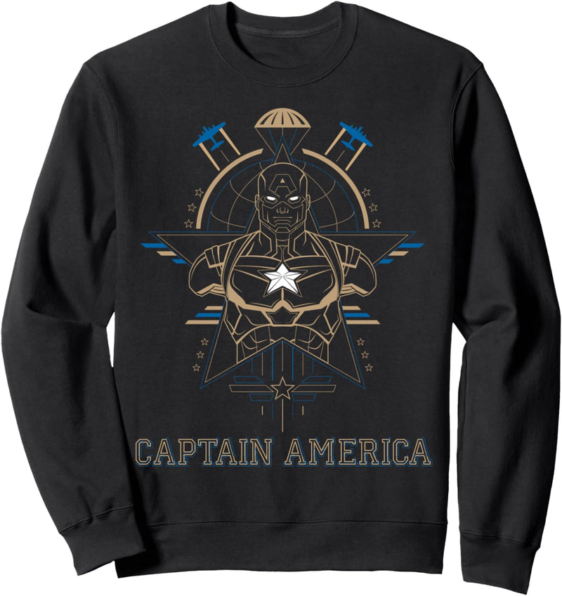 Marvel Captain America Outline Portrait Sweatshirt