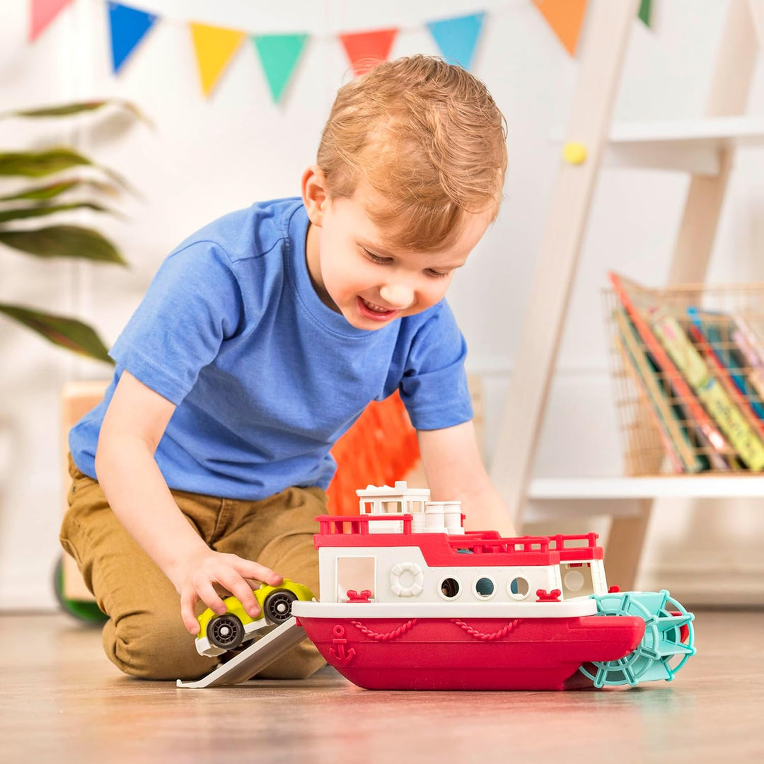 Battat – Fährschiff – Spielzeug-Fährschiff & Autos – 2 Mini-Spielzeugautos – Pretend Play Spielzeug