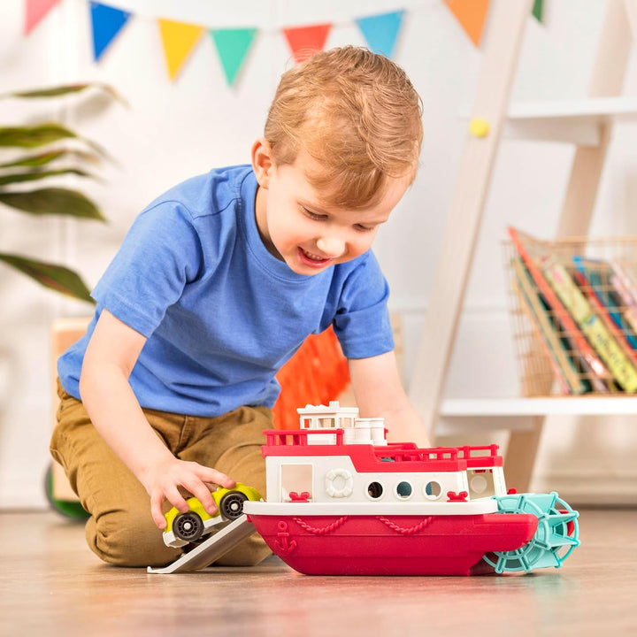 Battat – Fährschiff – Spielzeug-Fährschiff & Autos – 2 Mini-Spielzeugautos – Pretend Play Spielzeug