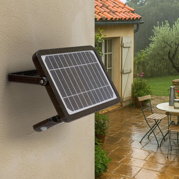 Luceco Solar Flutlicht 10W, Aussenstrahler mit Bewegungsmelder - Strahler IP65 Wasserfest, 1080 Lume