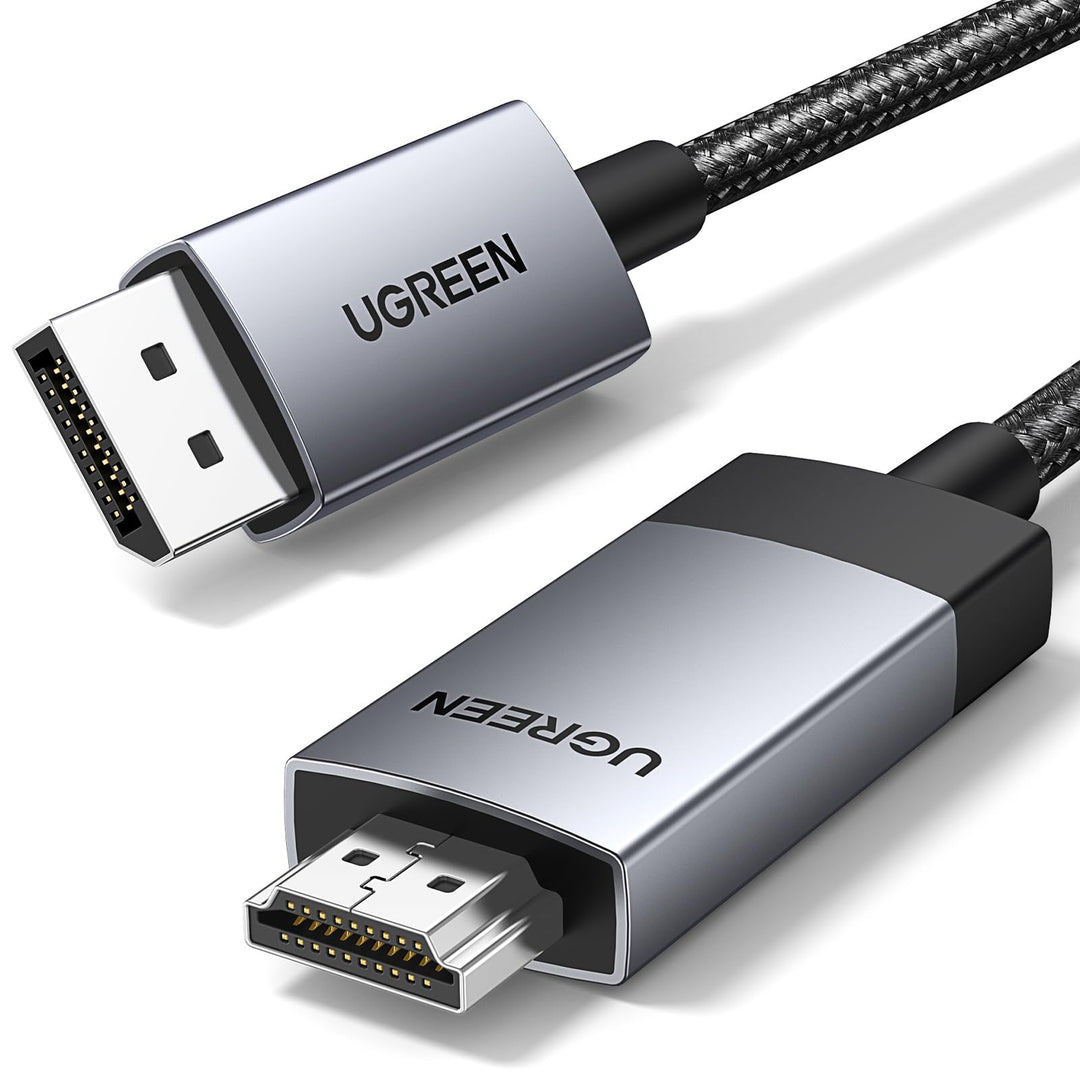 UGREEN 4K@60Hz DisplayPort zu HDMI Kabel DP zu HDMI Kabel Uni-Direktional DP 1.2 zu HDMI 2.0 Kabel H