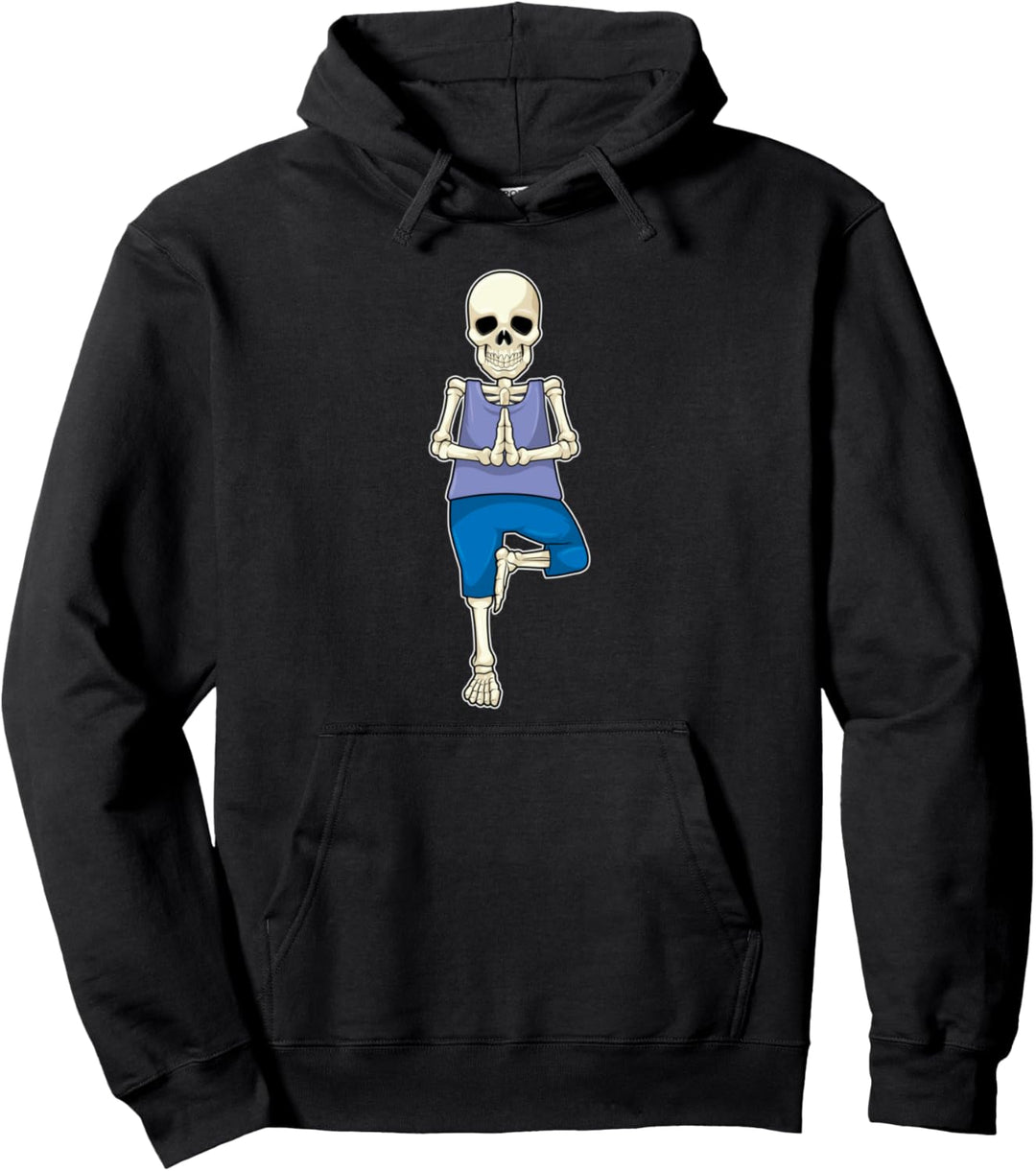 Skelett Yoga Dehnübung Fitness Pullover Hoodie