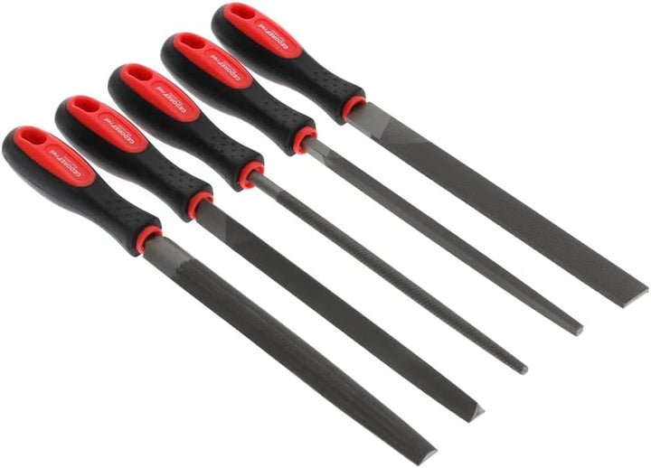 GEDORE red Feilensatz, 5-teilig, Spezialstahl, Inkl. Kunststofftasche, 2-Komponenten-Griff, Rot/Schw