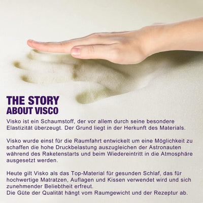 Traumreiter Seitenschläferkissen mit Bezug Baumwolle Altrosa,Extra breit & Memory Foam, Visco Dream