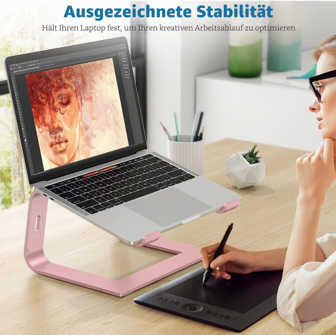 OMOTON Laptop Ständer, Notebook Ständer mit Belüftung, Universal PC Riser Ergonomisch Laptop Halteru