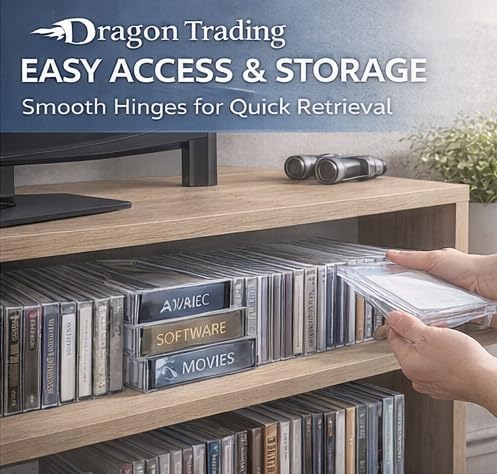 Dragon Trading CD-Hüllen für 1 CD / DVD / Blu-Ray-Disc, 10,4 mm, transparent, 100 Stück