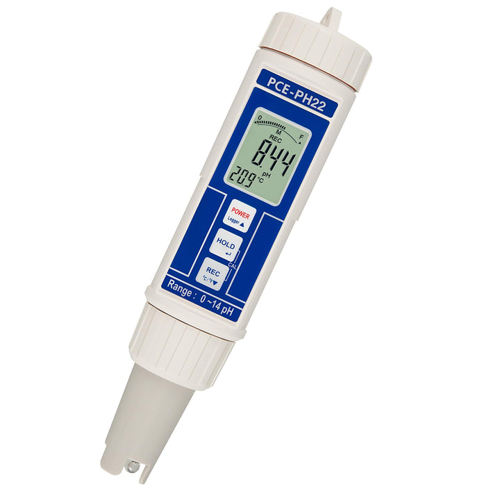 pH-Tester PCE-PH22 pH-Meter zur gleichzeitigen Messung von pH-Wert und Temperatur/mit Temperaturkomp