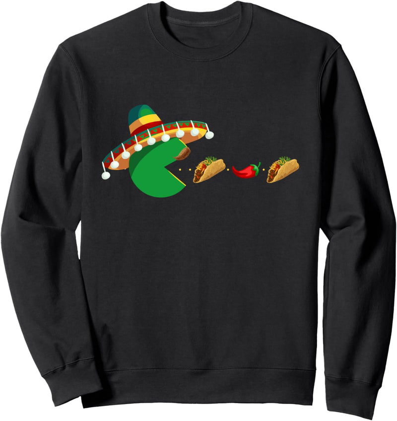 Funny Eating Tacos Mexican Food Cinco De Mayo Sweatshirt