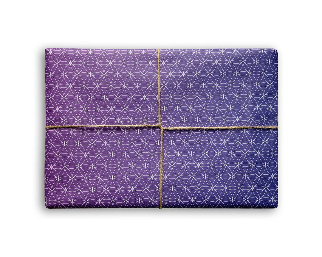 10er Pack Geschenkpapier „Blume des Lebens“, gerollt | Cradle to Cradle | DIN A2+