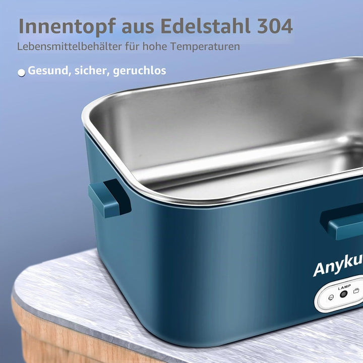 100W Elektrische Lunchbox 1,8L 3-in-1 12V/24V/220V Beheizte Lunchbox Tragbare für Auto/LKW/Büro/Haus