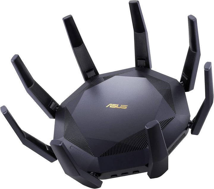 ASUS RT-AX89X Gaming Router (Ai Mesh WLAN System, WiFi 6 AX6000, 10G RJ45, 10G SFP+, 2.2 GHz QC CPU,