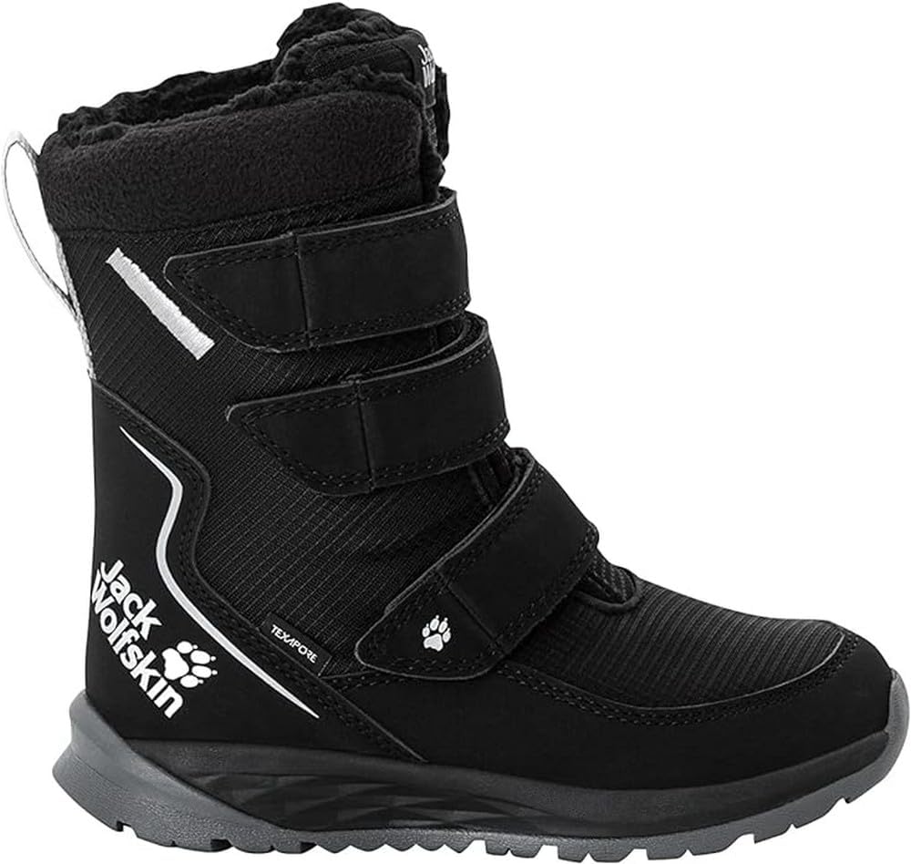 Jack Wolfskin Unisex Kinder Polar Boot Texapore High Vc K Schneestiefel 26 EU Black Grey, 26 EU Blac