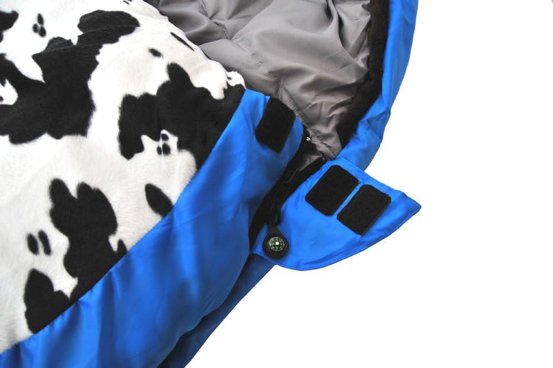 Grüezi+Bag Kinder Schlafsack Mitwachsend Grow Cow RV Rechts, Friendly Blue, 34 x 20 x 20 cm