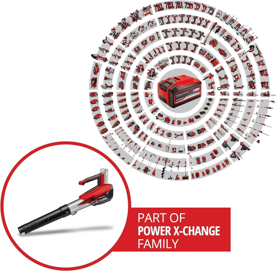Einhell Akku-Laubbläser GP-LB 18/200 Li E-Solo Power X-Change (Li-Ion, 18V, bürstenloser Motor, Dreh
