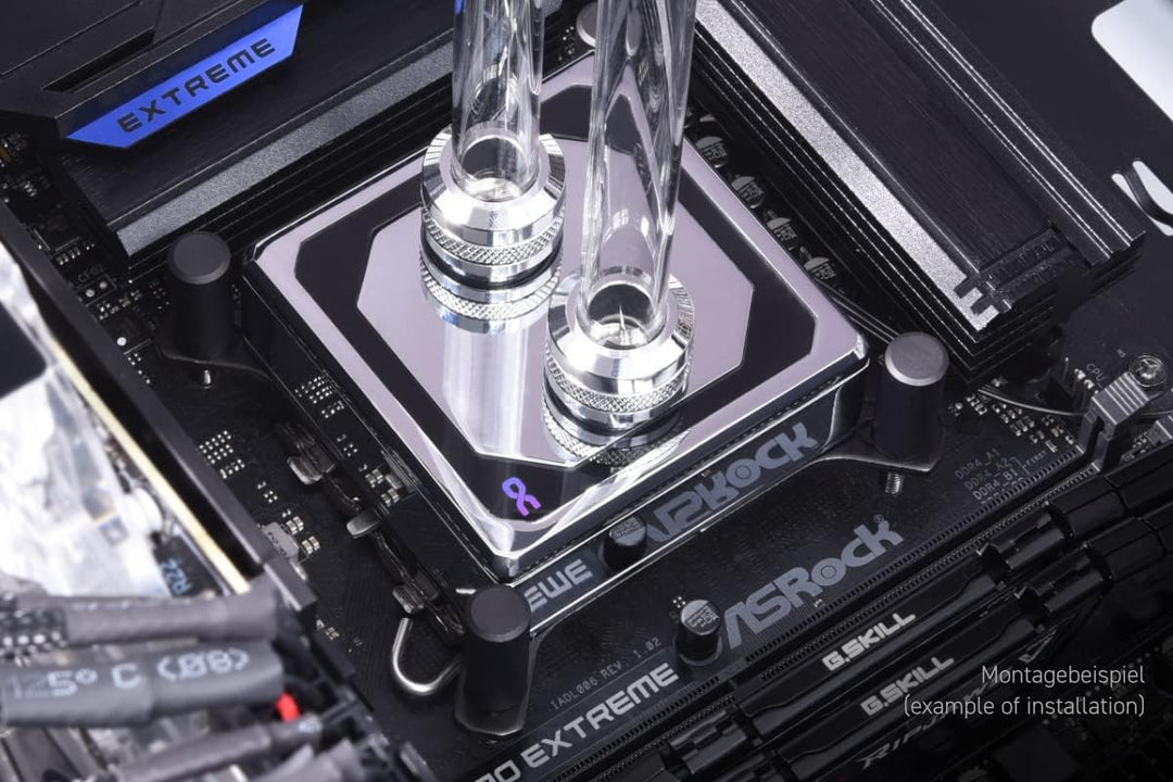 Alphacool 13083 Eisblock XPX Aurora Edge - Full Brass Chrome Digital RGB CPU Kühler Wasserkühlung