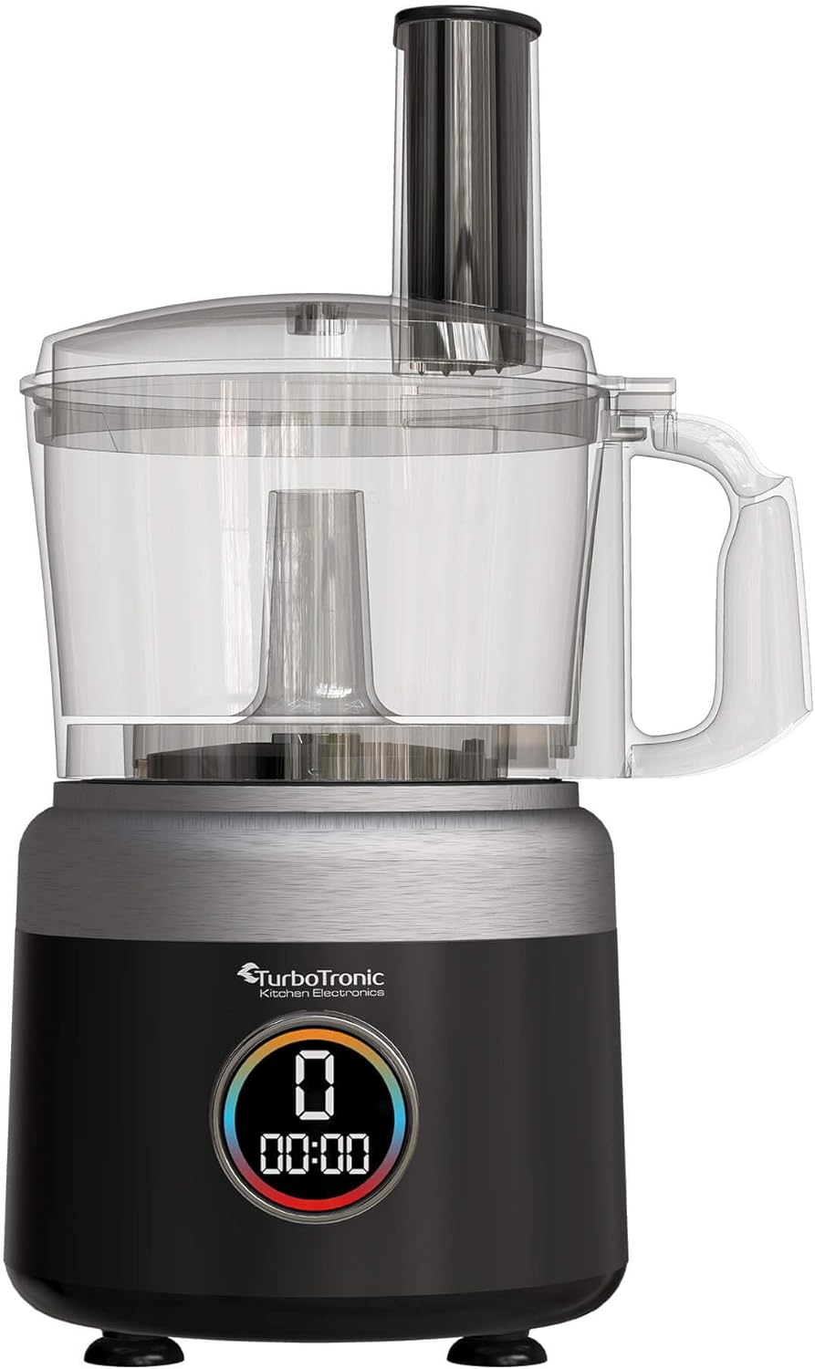 TurboTronic 1900 W digitale Küchenmaschine - FP700-1,2L Zerkleinerer Raspelscheiben Zitruspresse Ent