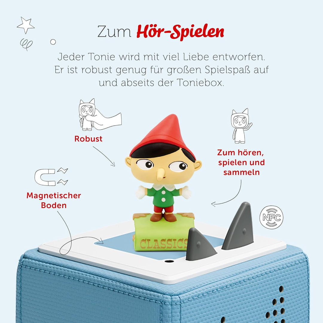 tonies Hörfiguren für Toniebox, Lieblings-Klassiker – Pinocchio und 2 weitere, Hörbuch für Kinder ab