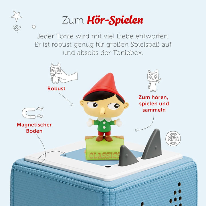 tonies Hörfiguren für Toniebox, Lieblings-Klassiker – Pinocchio und 2 weitere, Hörbuch für Kinder ab