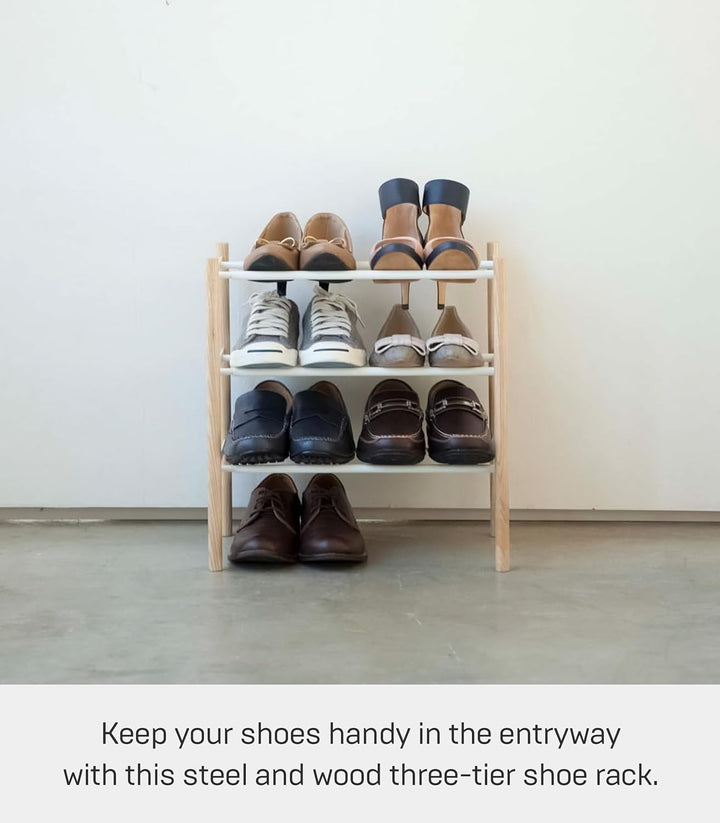 Expand. Shoe Rack - Plain - white Weiss, Weiss
