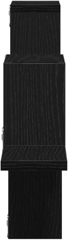 vidaXL Wandregal Wandmontiert Schwarz Eichen-Optik 104,5 x 43 x 10 cm, Stylisches modernes rechtecki