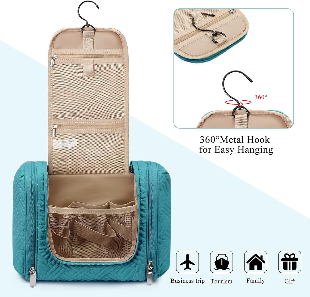 BAGSMART Kulturtasche zum Aufhängen, Reise-Organizer mit Haken zum grosse Reise-Kulturtasche, wasser