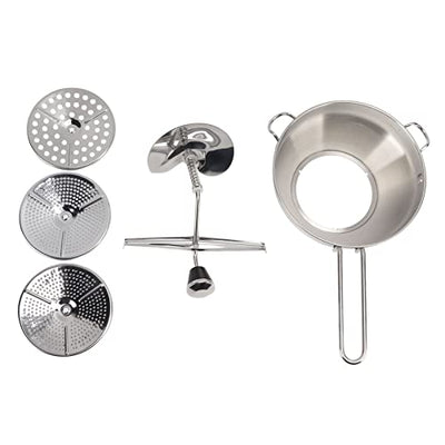 Passiergerät 20 cm Food Mill mit 3 austauschbaren Lochscheiben Passiermühle aus Edelstahl für Tomate