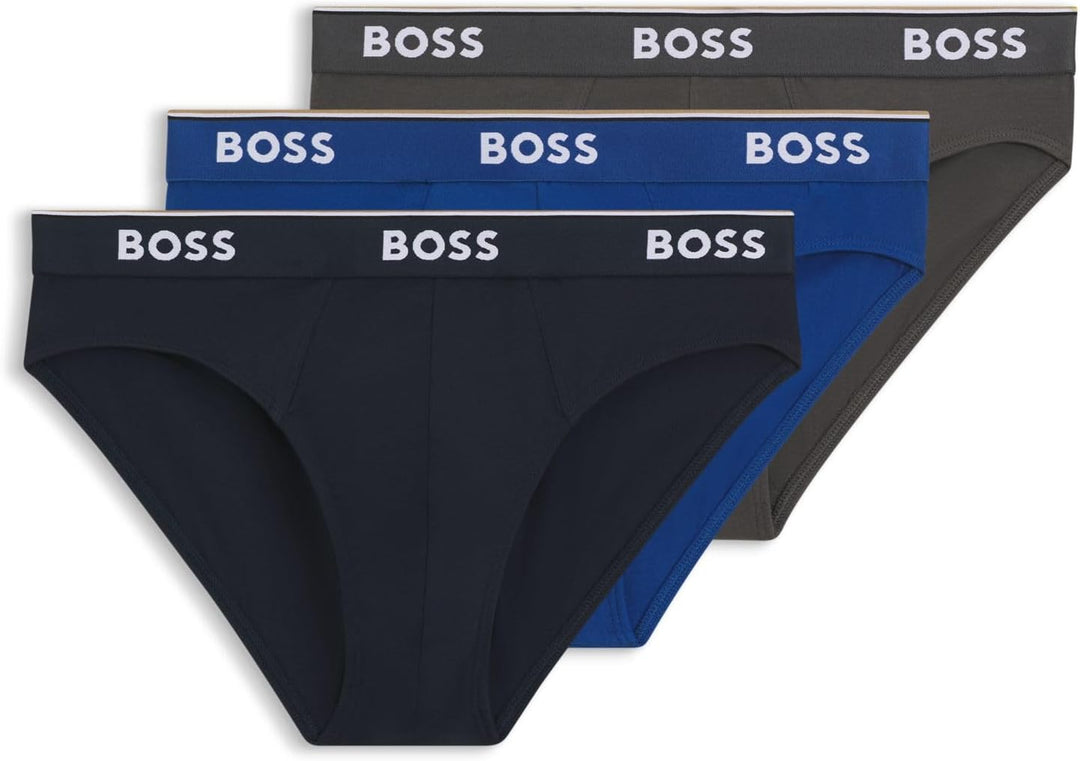 BOSS Herren Power Slips Briefs Unterhosen Cotton Stretch 3er Pack Set: Slips+Boxershorts XL New - Op