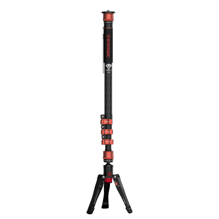 IFOOTAGE Cobra 3 C180F Kamera-Einbeinstativ aus Kohlefaser,3-in-1 Teleskop-Professionelles Fotografi
