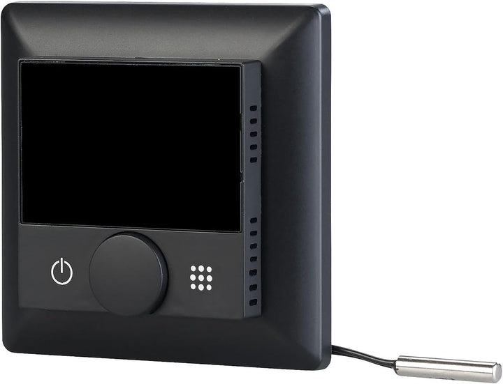 revolt Thermostat Heizung WLAN: 2er-Set WLAN-Fussbodenheizungs-Thermostate mit Sprachsteuerung, schw