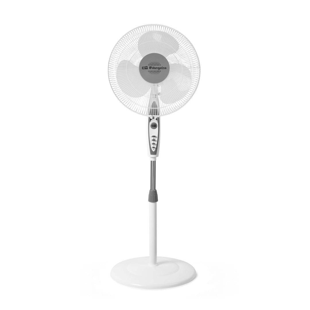 Orbegozo SF 0147 - Standventilator, 3 Stufen, Blättergrösse 40 cm, einstellbare Höhe, 50 W, Weiss