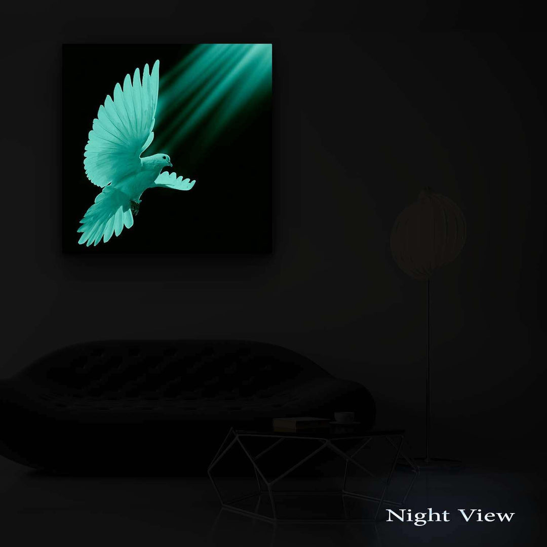 Startonight Bilder Weisse Tauben, Leinwandbilder Moderne Kunst, Tiere Wanddeko Kunstdrucke, Wandbild