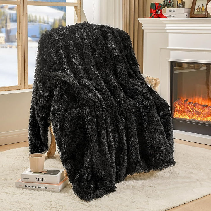 EMME Faux Kuscheldecke Flauschig, Felldecke, Pelz Wolldecke, Wohndecke, Super Weich, Plüschig, Dicke