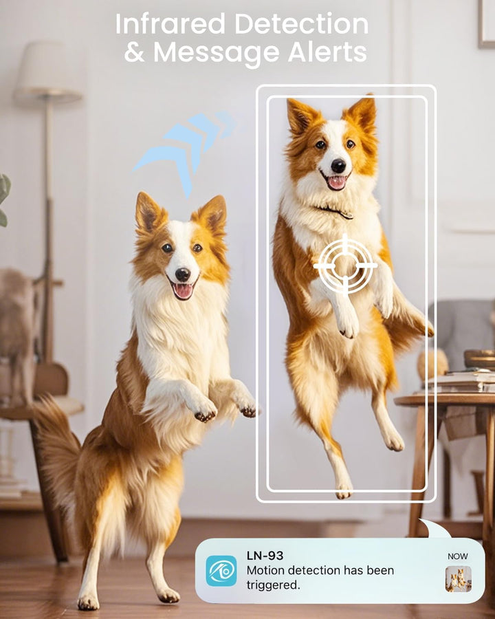 Mini WLAN Kamera, 4K HD Überwachungskamera 180° drehbarem Objektiv, Remote Viewing für Sicherheit mi