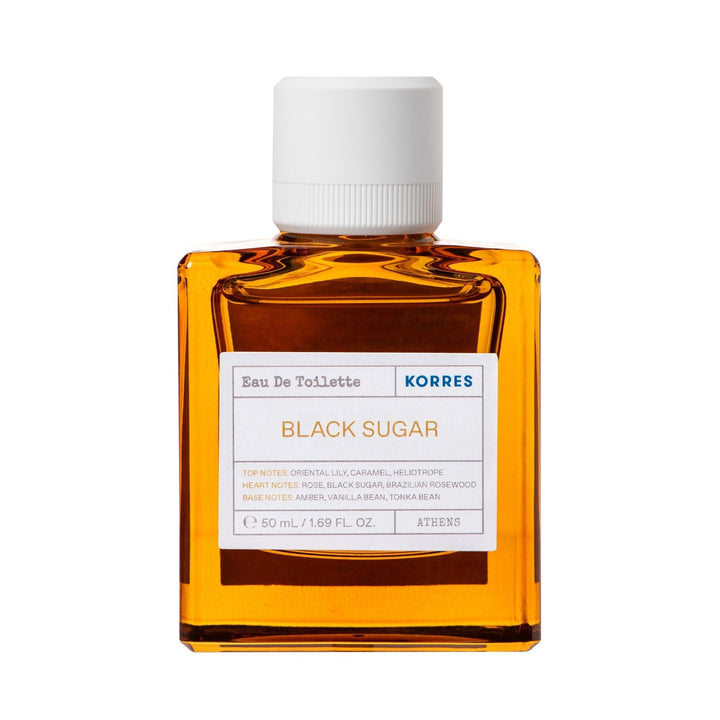 KORRES BLACK SUGAR Eau de Toilette für Damen, floraler, süsser, luxuriöser & orientalischer Damenduf