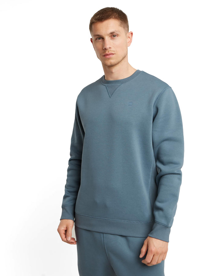 G-Star Herren Premium Core Sweater Sweats (1er Pack) L Blau (Avio D16917-c235-1820), L Blau (Avio D1