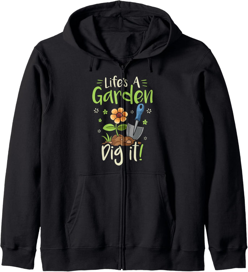 Das Leben ist ein Garten Dig It Gardening für Frauen Dark Kapuzenjacke