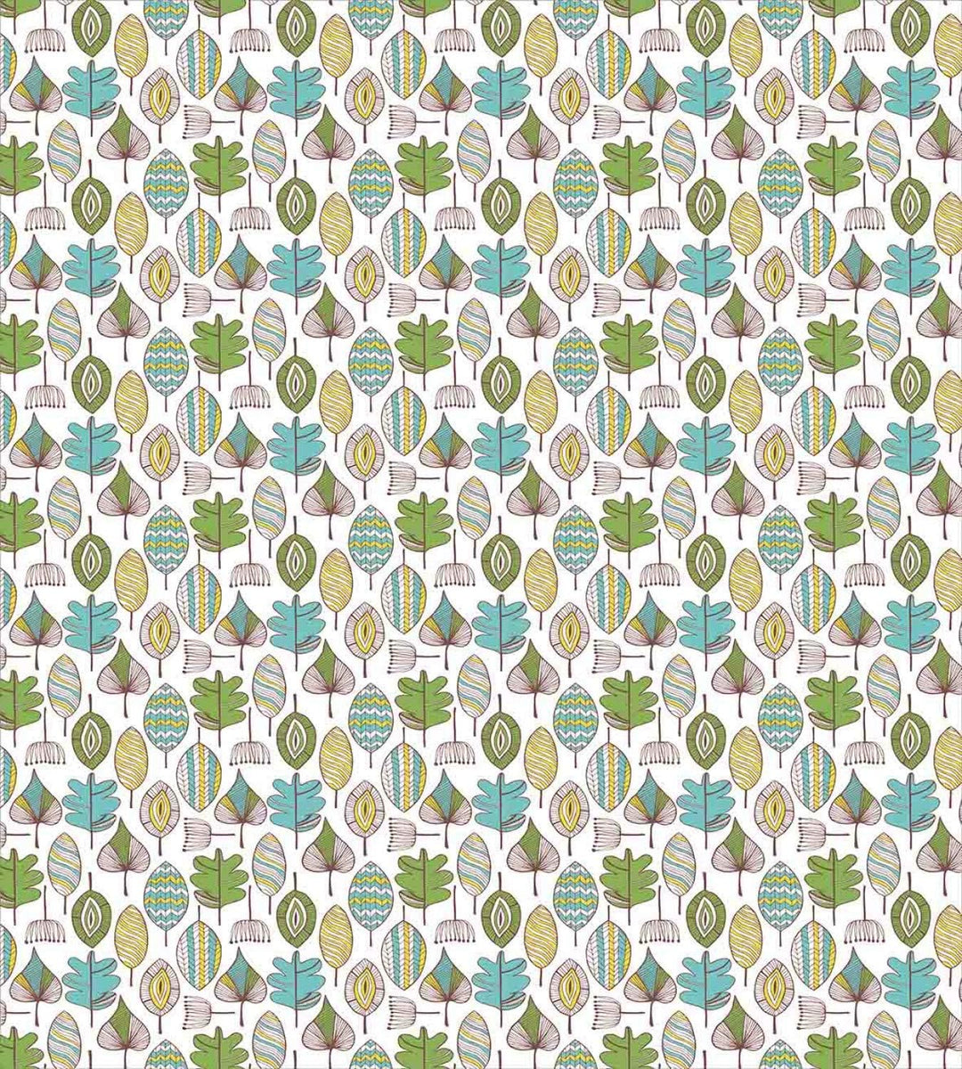 ABAKUHAUS Gekritzel Bettbezugs Set Für Doppelbetten, Moderne Scribble Blätter, Weicher Microfasersto