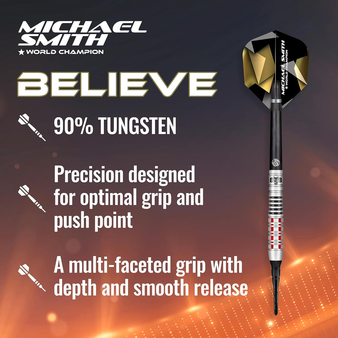 Shot Soft Darts Michael Smith Bully Boy Believe 90% Tungsten Softtip Darts Softdart Hochwertige Tung
