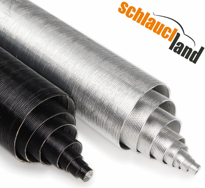 1 Stück | Alu Hitzeschutzrohr 1m ID-Ø 20mm alu-blank Hitzschutzschlauch | VIELE GRÖSSEN 10-100mm | S