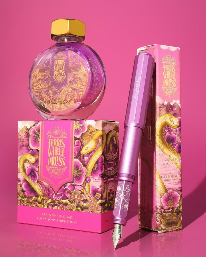 Ferris Wheel Press Ink, Everyday Ink Collection, Serpentine Blooms, Vibrant Orchid with duochrome Pi