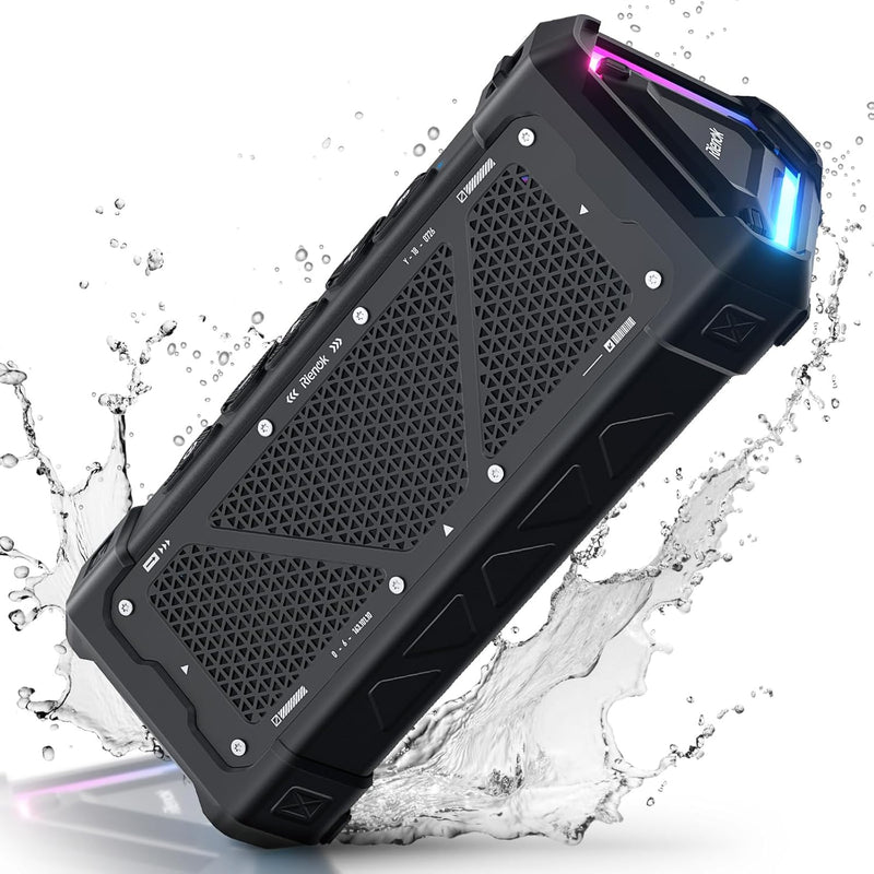 RIENOK S11 Bluetooth Lautsprecher 30W Musikbox mit EQ Modus USB-Audio IPX7 Bluetooth Box 24h Akku Tr