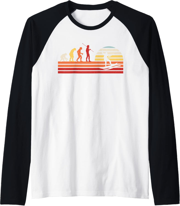 Retro Wakeboarding Wakeboarden - Vintage Wakeboarder Raglan