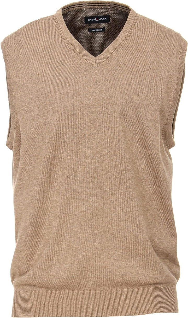 CasaModa Herren Pullunder unifarben 004460 Gerade Schnittführung L Aquadunkelblau, L Aquadunkelblau