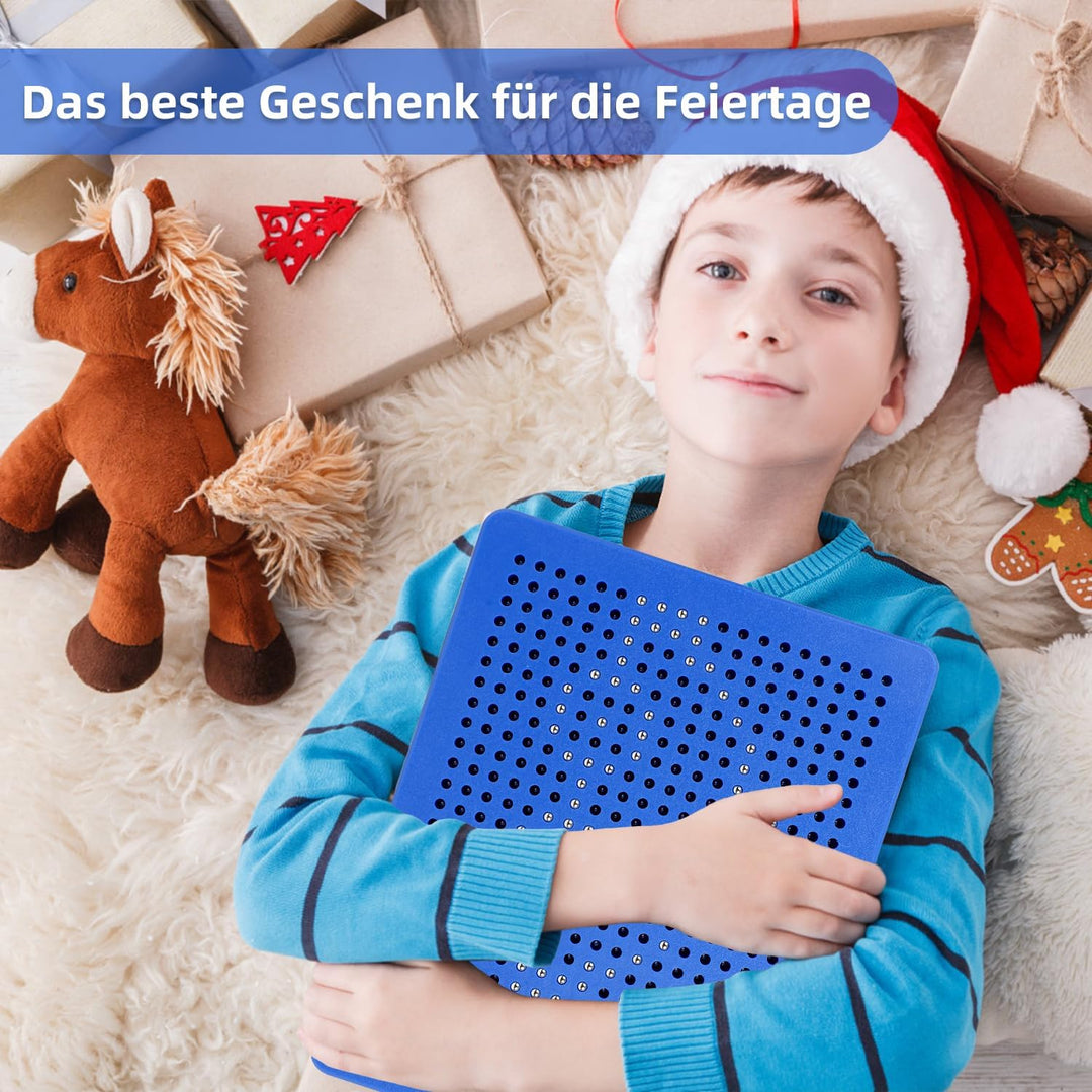 Magnetische Zeichentafel,2 Stück Zaubertafel,Pädagogisches Zeichentablett,Magnet Spiel mit Kugeln un