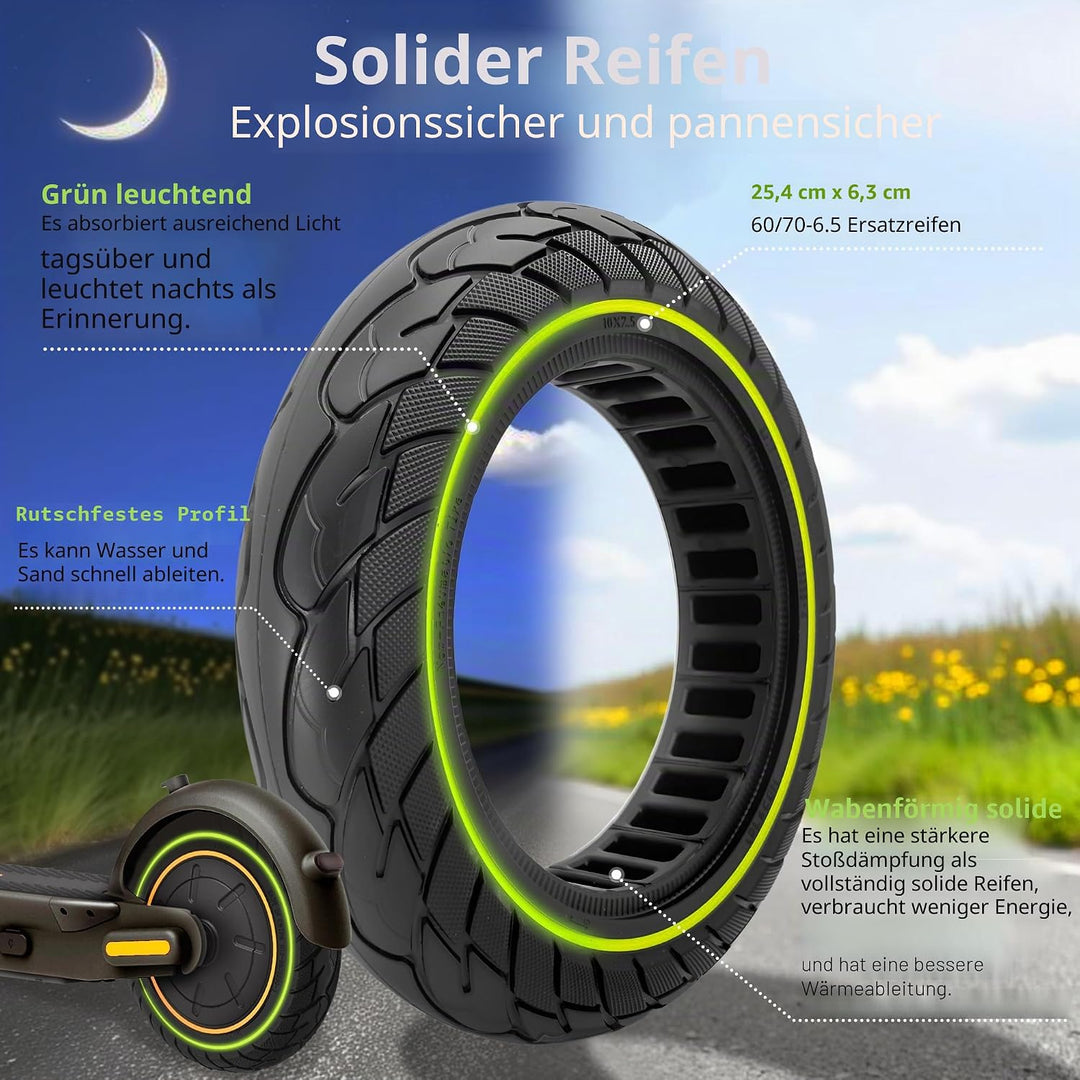 Zentralmotor 10 Zoll mit festem Reifen, Radsatz 500 W ohne Schlauch, entworfen für den Elektroroller