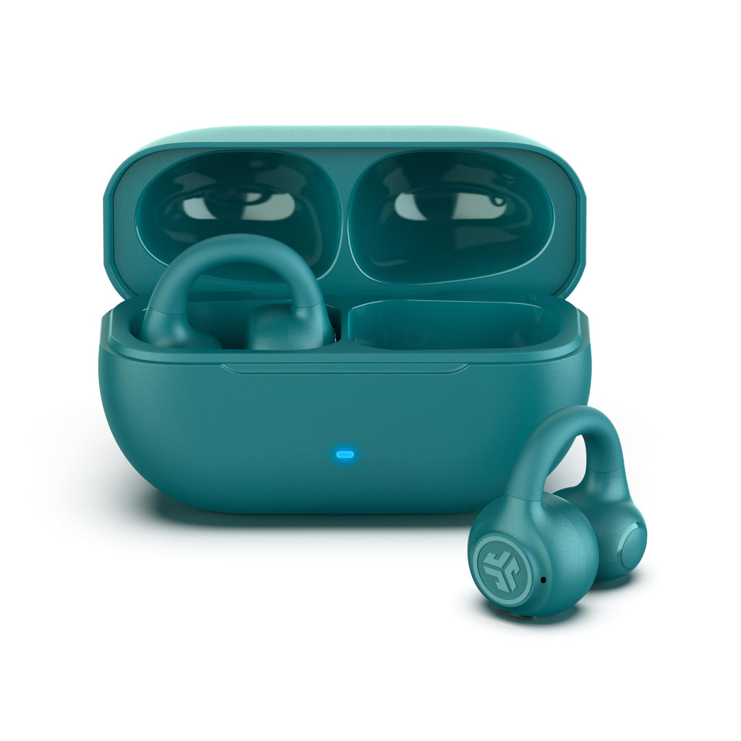 JLab Flex Open Ear Kopfhörer - Open Ear Earbuds, Manschetten-Design Clip-On-Kopfhörer, 21 Stunden Ak