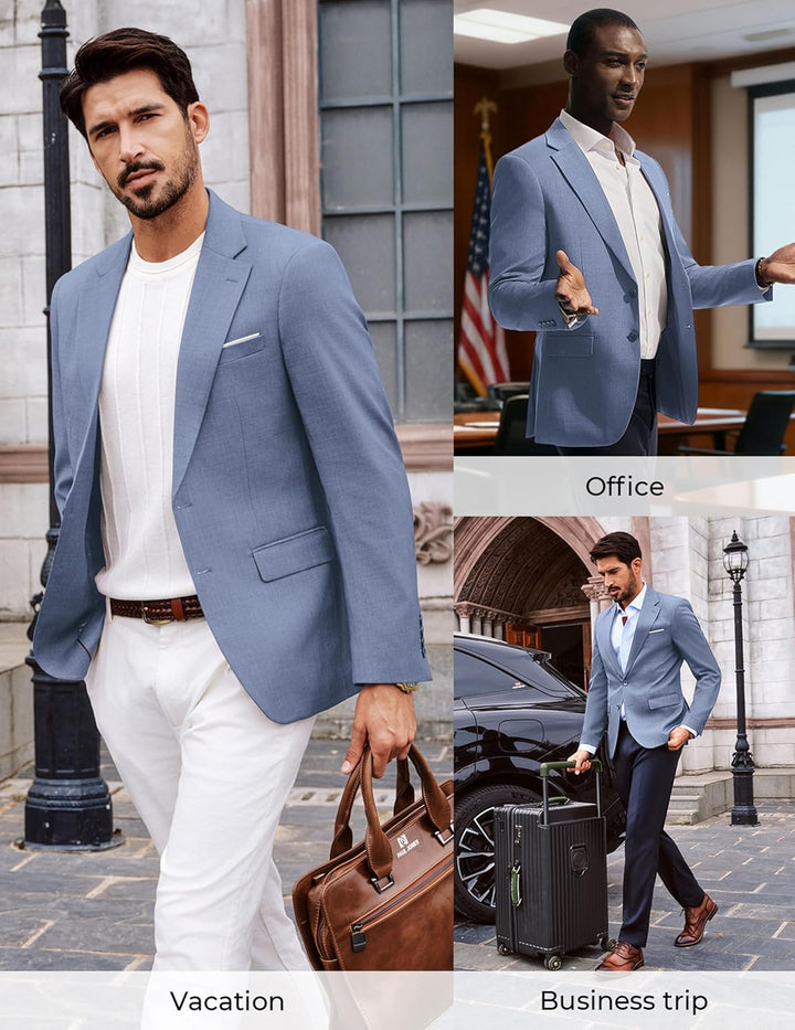PJ PAUL JONES Herren Sakko Sportlich Freizeit Blazer Jackett 2 Knöpfe Modern Regular Fit Anzugjacke