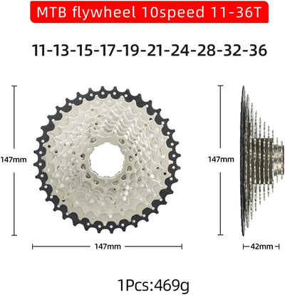 CYSKY 10 Fach Kassette 11-25T/11-28T/11-32T/11-36T/11-40T/11-42T Kassette passend für Mountainbike,