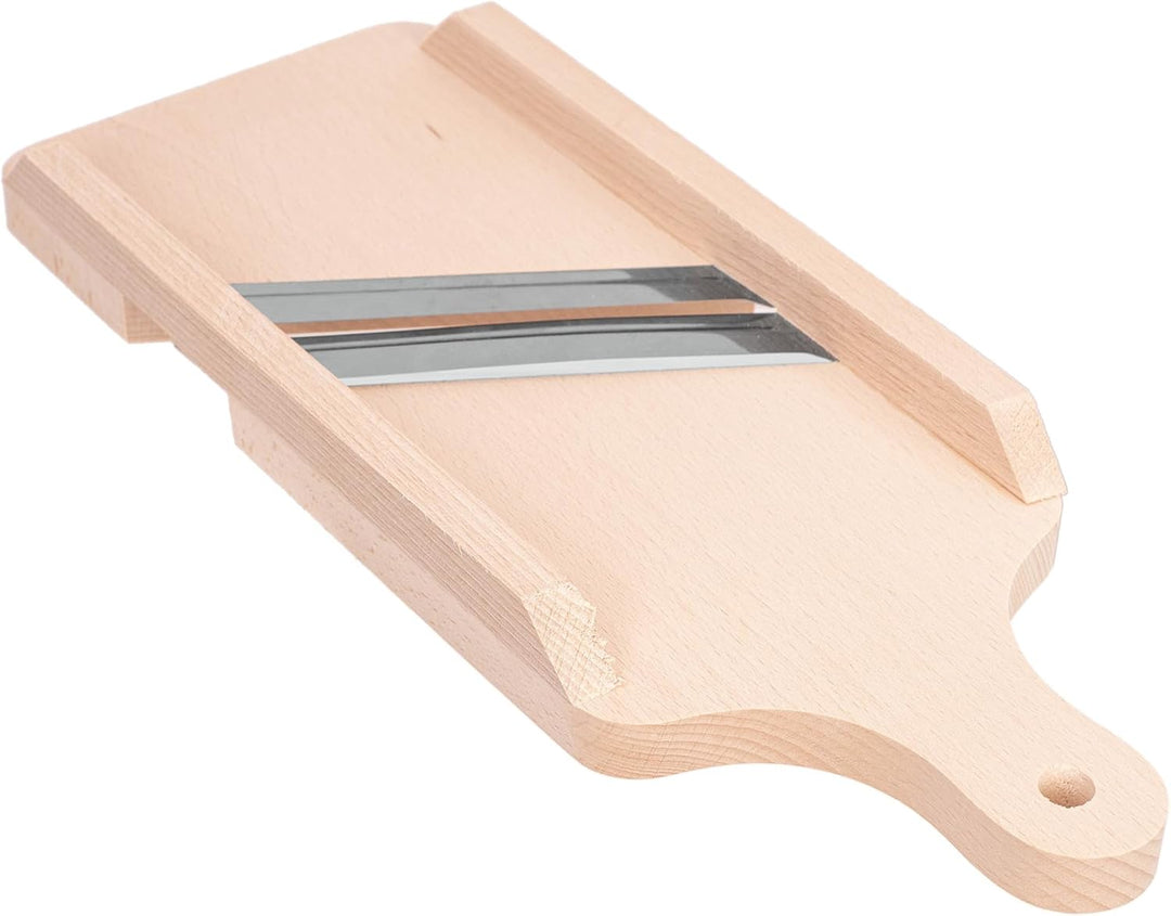KADAX Gemüsehobel aus Holz, Krauthobel mit 2 scharfen Edelstahlklingen, Gurkenhobel, traditioneller