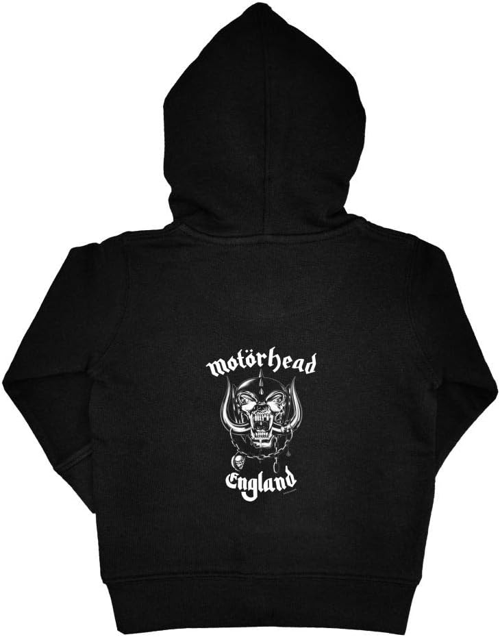 Metal Kids Motörhead (England) - Baby Kapuzenjacke, Schwarz, Grössen von 56 bis 86 (0 bis 24 Monate)